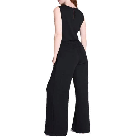 Spanx Air Essentials Sleeveless Jumpsuit Sz 1X Regular Dark Palm Grey/Green NWT - Picture 3 of 6